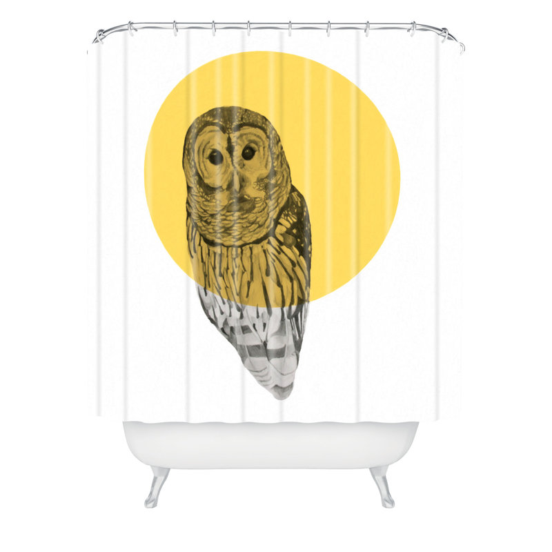Morgan Kendall Owl Single Shower Curtain