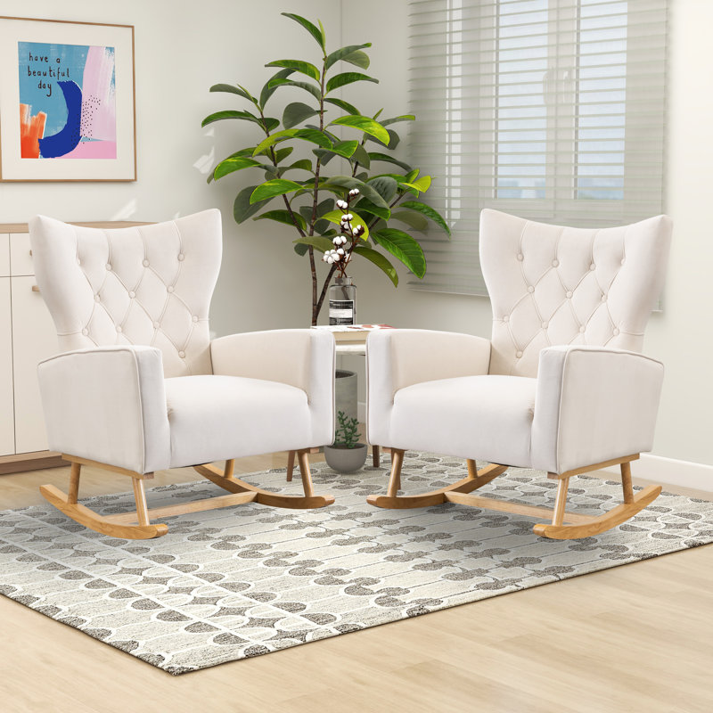 Jahsun Rocking Chair, Beige