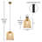10.1"W Gold Bell-Shaped Pendant Light
