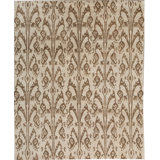 Hand-Knotted High-Quality Brown and Beige Square Area Rug
