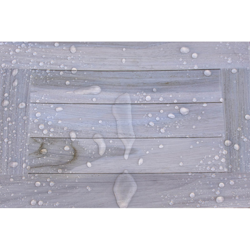 Hudson Yards CoastalVogue Teak Shower Bench, White