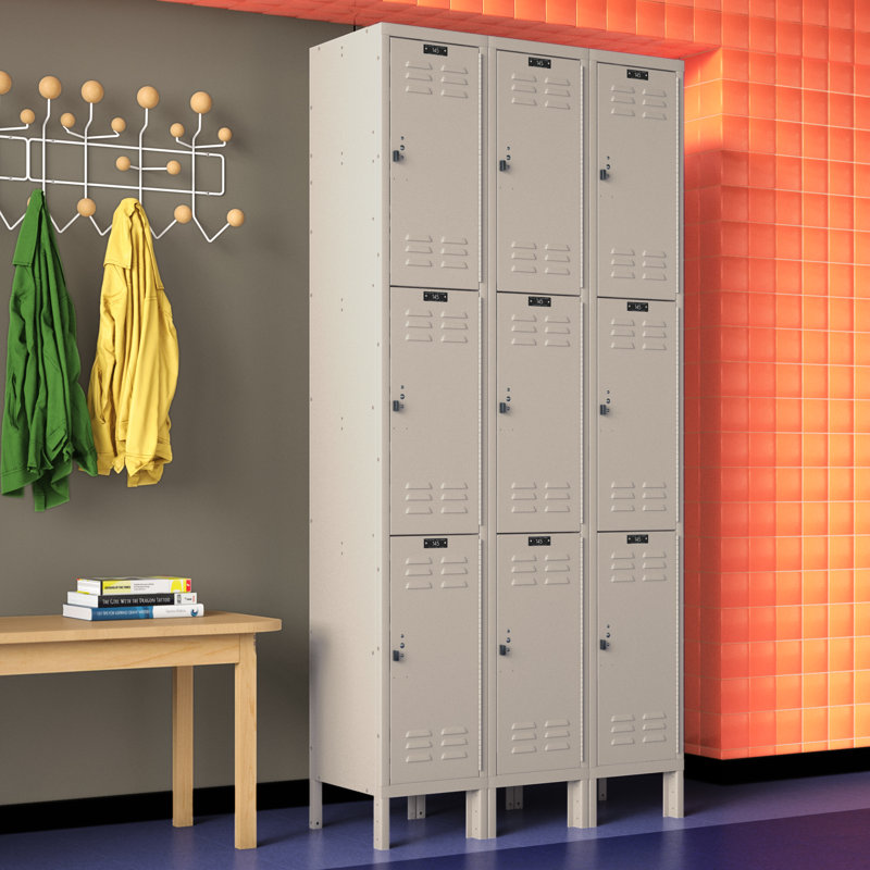 Casier large ValueMax 3 Tier 3, L 36 po x P 15 po x H 78 po, Brun clair, Assemblé
