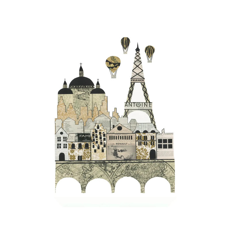 Paris 1 Piece Wrapped Canvas Wall Art, 20.32 cm H x 30.48 cm W