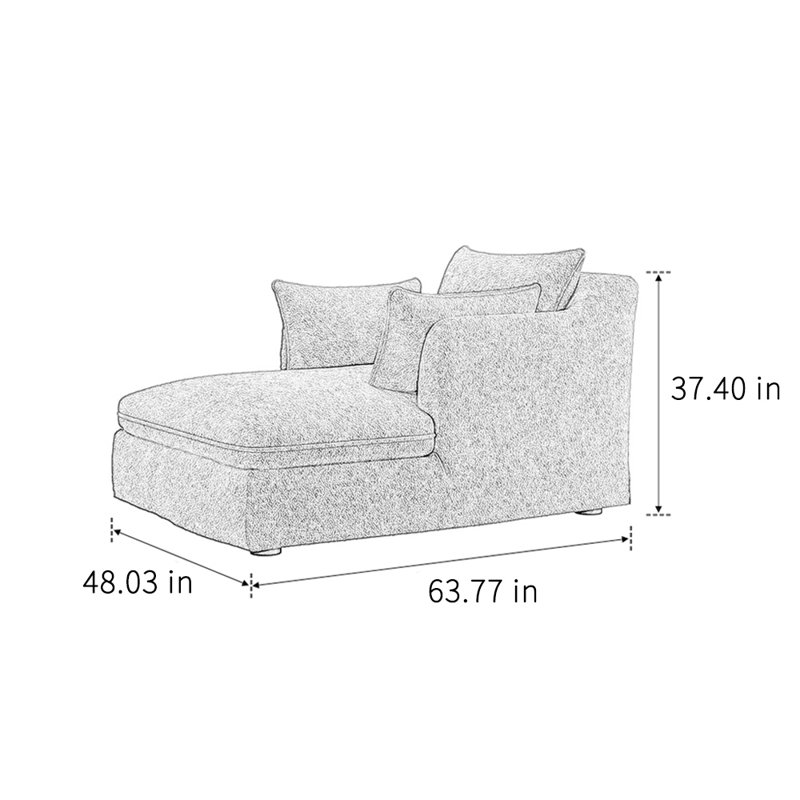 Chaise longue créative simple et créative, Vert rétro