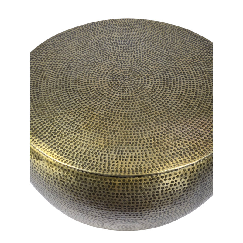 Geinbow Single Coffee Table, Brass Antique