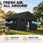 Tente gonflable extra large de 4,9 x 6,1 m avec souffleur et accessoires