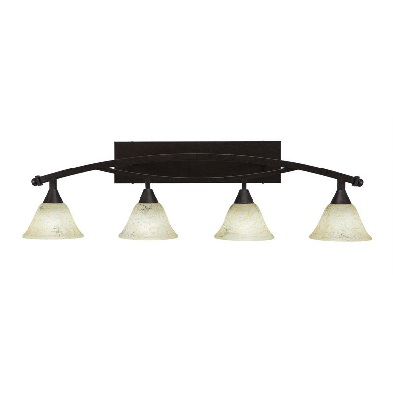 Eisenhauer 4-Light Dimmable Bath Bar, Bronze, Italian Marble