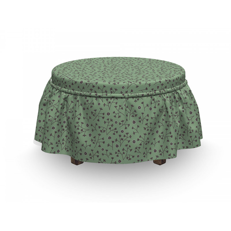 Housse pour repose-pieds à coussins carrés, Floral 1