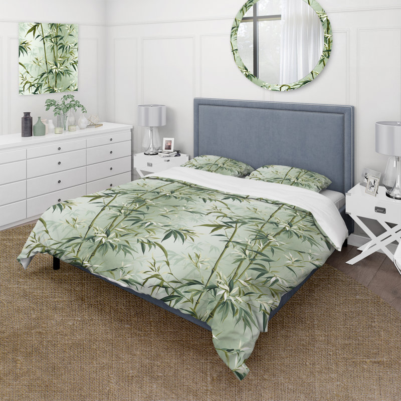 Ensemble de housse de couette Bamboo Zen Tropical, Housse de couette simple + 1 taie décorative stan