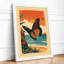 Monarch Above Shore Japandi - Framed Print-1130215657-1130215658