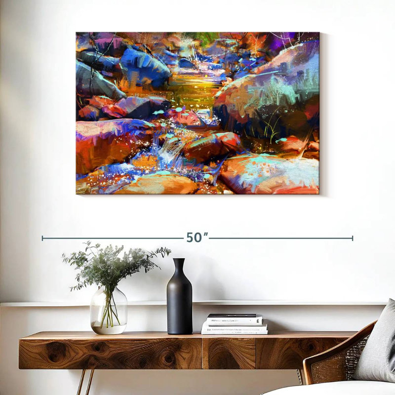 Avery Vibrant Wilderness Stream, 26" H x 39" W
