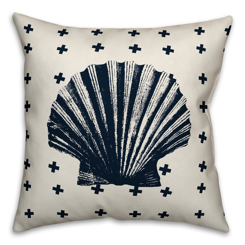  Nautical Shell Throw Pillow