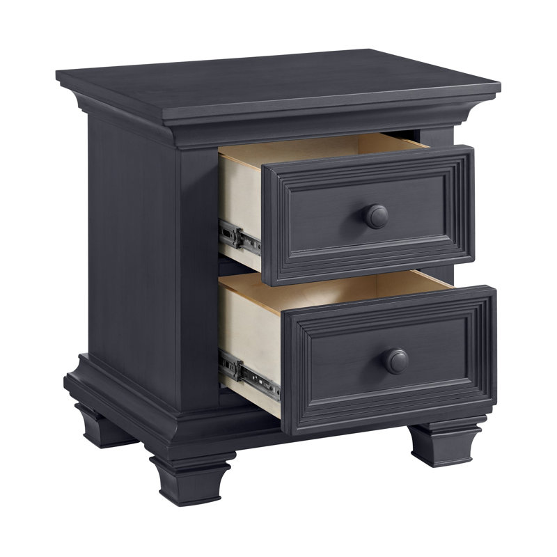 Weston 2 Drawer Nightstand, Midnight Slate