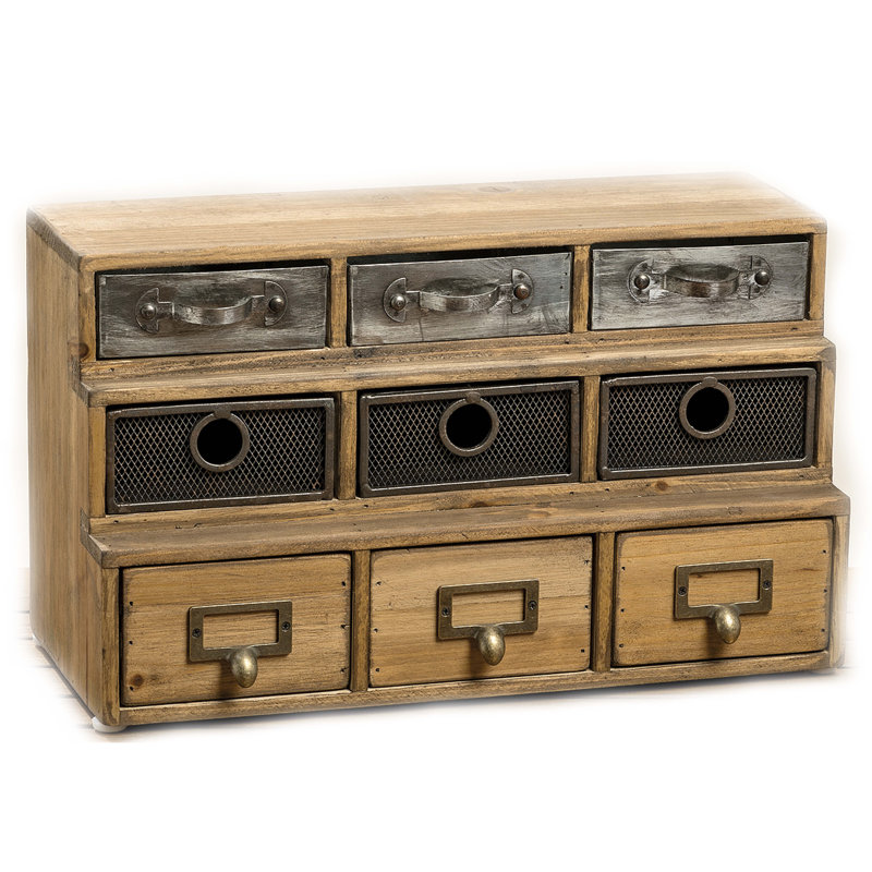 Commode d'apothicaire à 9 tiroirs avec commode Streetsboro