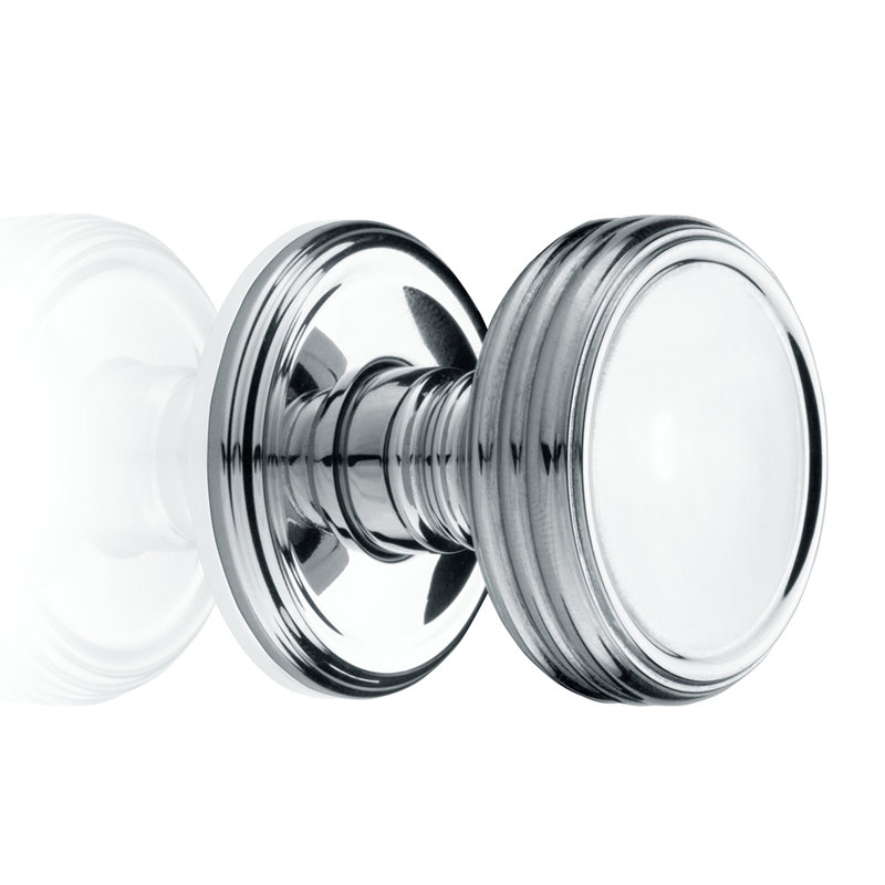Studio Mushroom Knob, Bright Chrome, 1.46" H x 1.5" W x 1.5" D