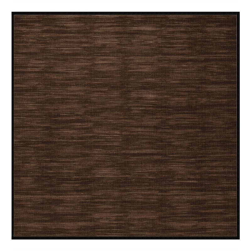 Machine Washable Solid Brown Area Rug, Square 4'