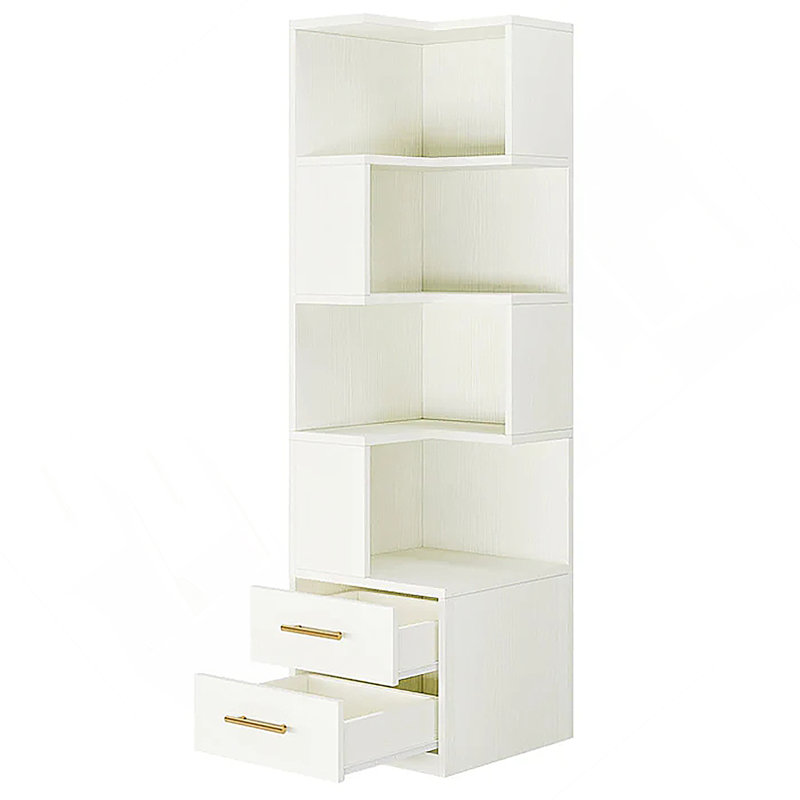 Bibliothèque à 5 niveaux, bibliothèque en L, bibliothèque de coin