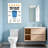 Bath & Laundry Blue Ceramic Brush Holder With Star Rating