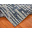 Tapis zigzag 8 pi x 10 pi à motif graphique en soie pure et en laine texturée bleu noué à la main 4BE456D63FA143B09DA744927818129E