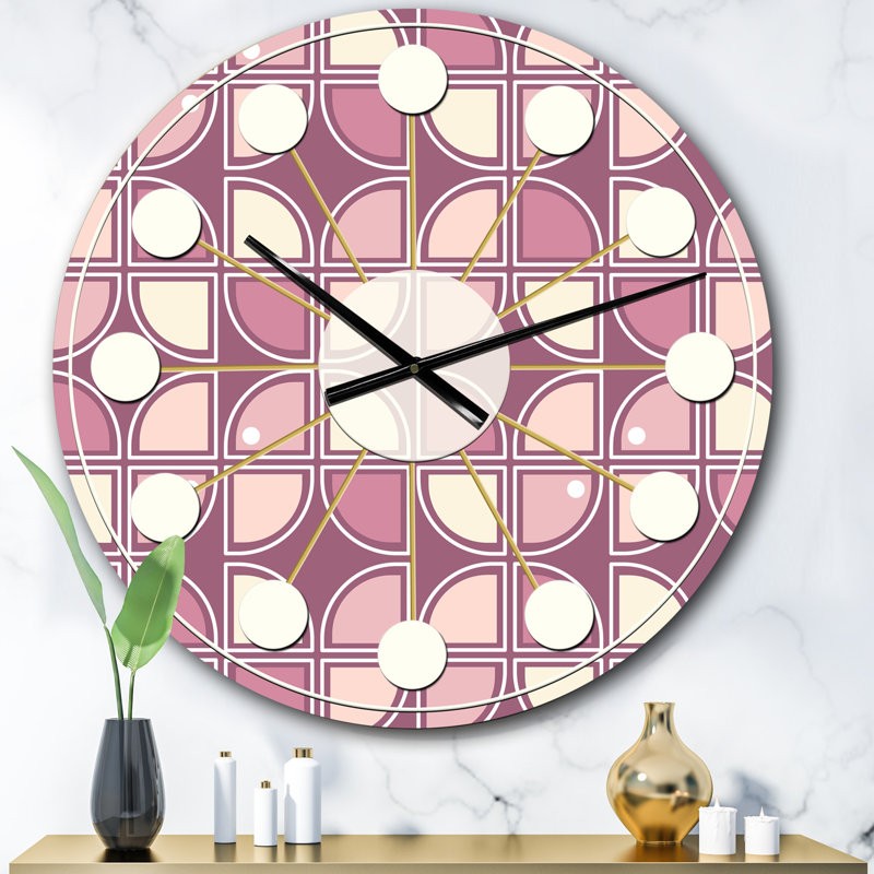 Horloge murale rétro Mid-Century, Surdimensionné