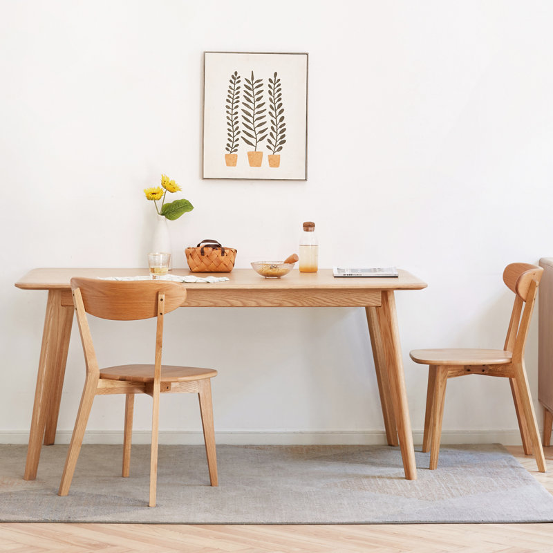 Chaises de pyrogravure en chêne naturel - Brûle avec créativité, chaise de salle à manger solide et élégante, 18,5 po de largeur x 19,25 po de profondeur, 31,5 po de hauteur, facile à nettoyer