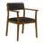 Upholstered Dining Chair With Solid Wood Legs, Mid Century Armchair For Living Room/Kitchen/Dining Room-1922077727