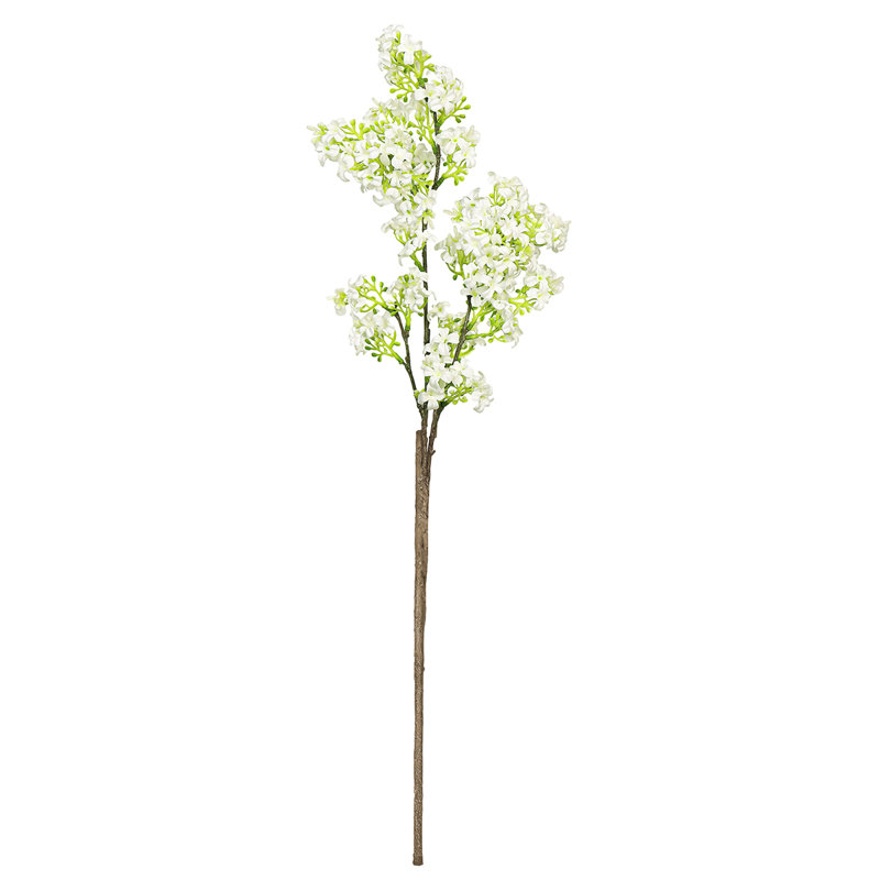 Tige de fleur de lilas artificielle, Blanc