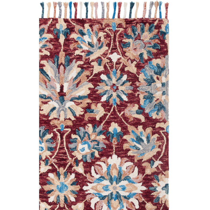 Brittan Hand Tufted Wool Floral Rug, Rectangle 8' x 10'