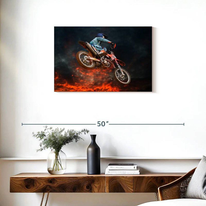 Sireci Fiery Dirt Bike, 20" H x 30" W