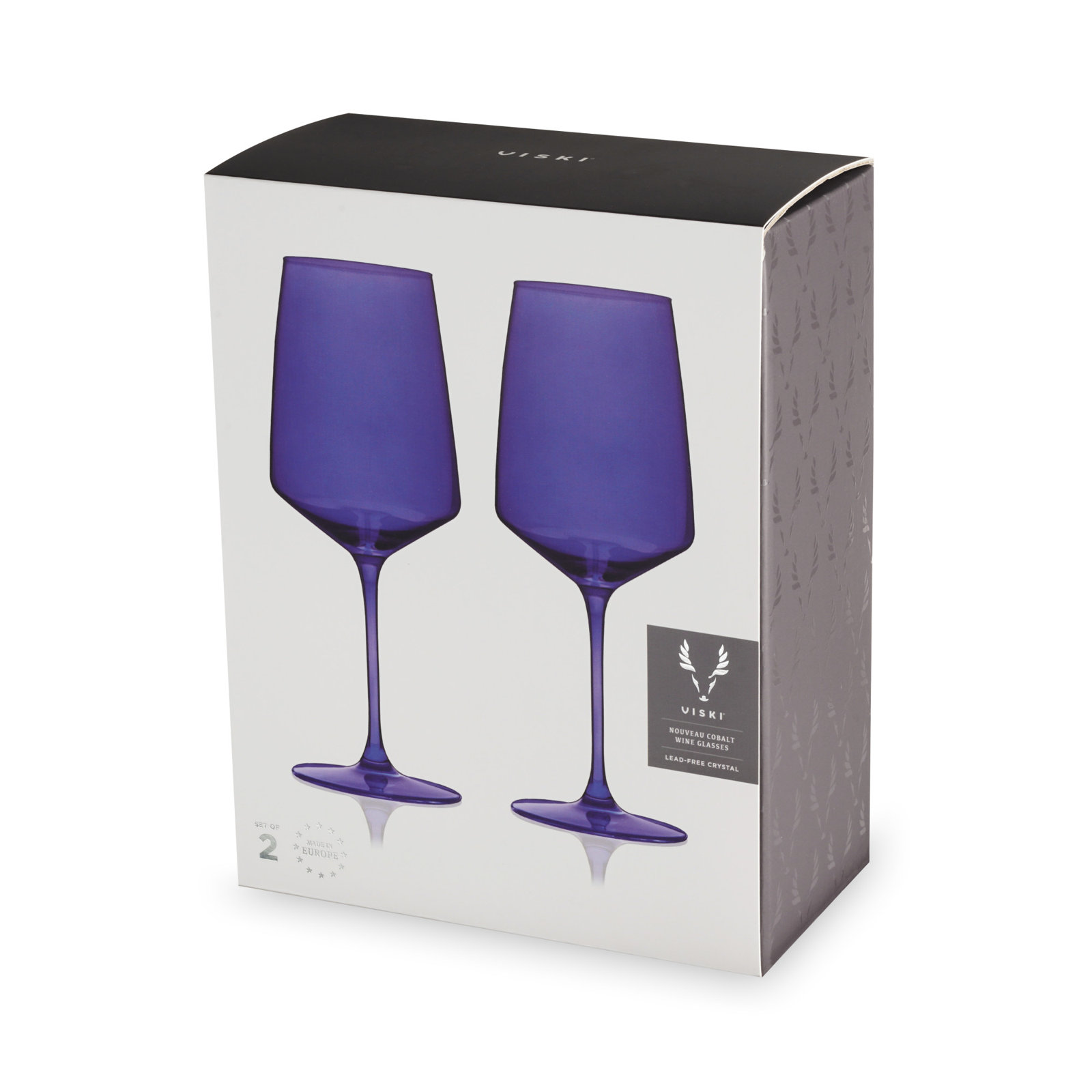 Reserve Nouveau Crystal Wine Glass, Blue