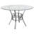 Hardrick 42'' Round Glass Dining Table with Crescent Style Metal Frame-28473371-28473370