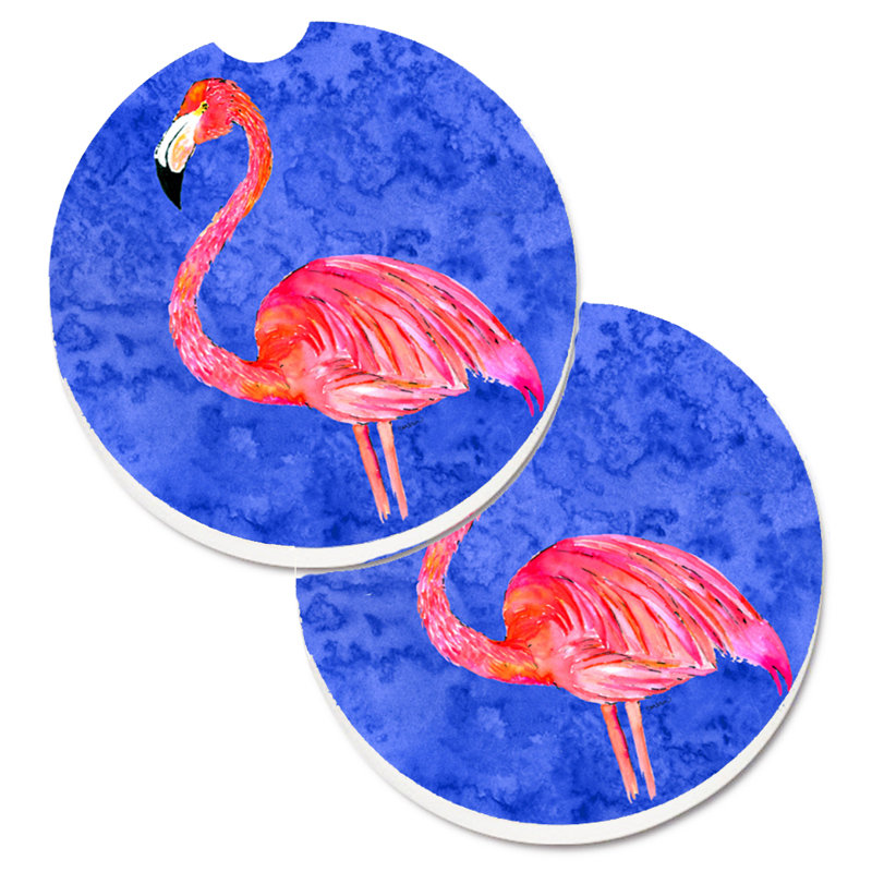 Sous-verre flamant rose voiture