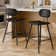 26.75" Leather Counter & Bar Stool with Large Seat and Back