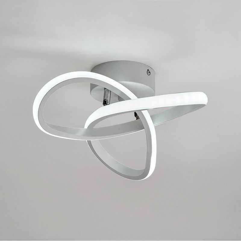 Ulysse LED Semi Flush Mount, White