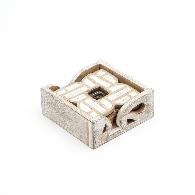Ensemble de 4 sous-verres en bois pour la maison et le bureau