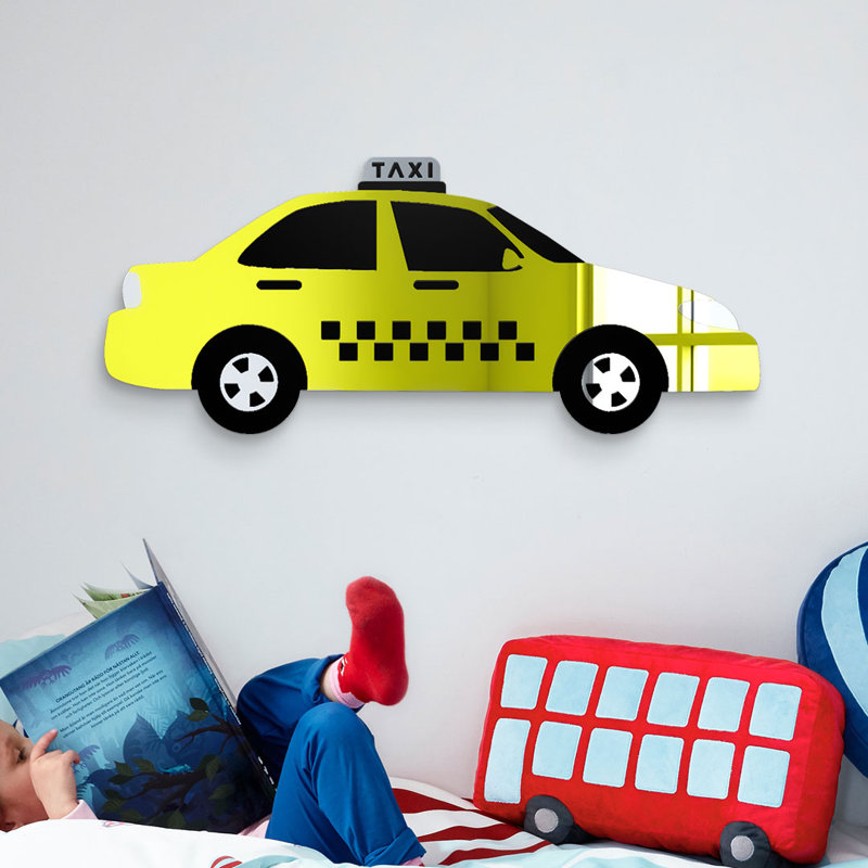 Taxi Cab Wall Decor, 14" H x 32" W x 1" D