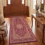 Tapis Halloway traditionnel à médaillon, style persan, bordeaux, cuivre, vert, crème, rose, lavable à la machine, antidérapant, à poils courts, pour l'intérieur et l'extérieur, adapté aux animaux domestiques, idéal pour le salon, la chambre, la salle à manger, l'entrée, le couloir ou le bureau.-1128129072