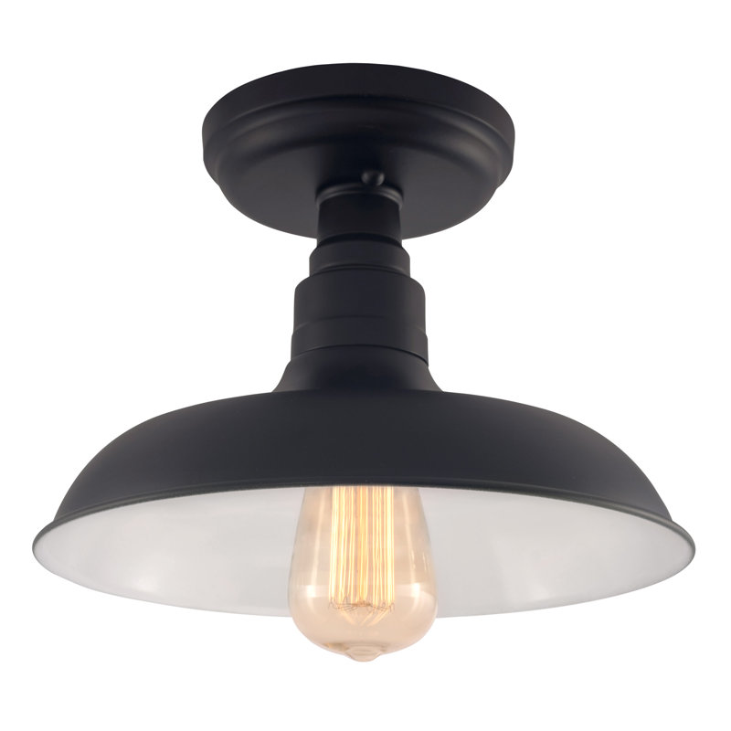 Caryn Semi Flush Mount, Matte Black