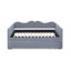 Lit de jour double, lit de jour rembourré en vichy équipé d'un cadre de lit gigogne escamotable et d'une poche de rangement latérale, canapé-lit multifonctionnel en bois massif pour chambre d'enfant et chambre d'amis - bleu-2113586592-2113586595
