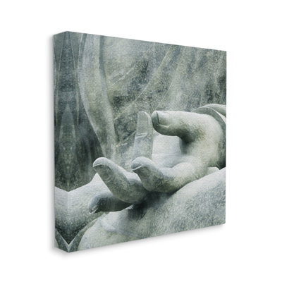 Conception d'art sur toile Winston Porter Buddha Meditation Hands par LSR Design Studio