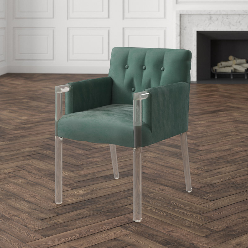 Tito Armchair, Green Linen