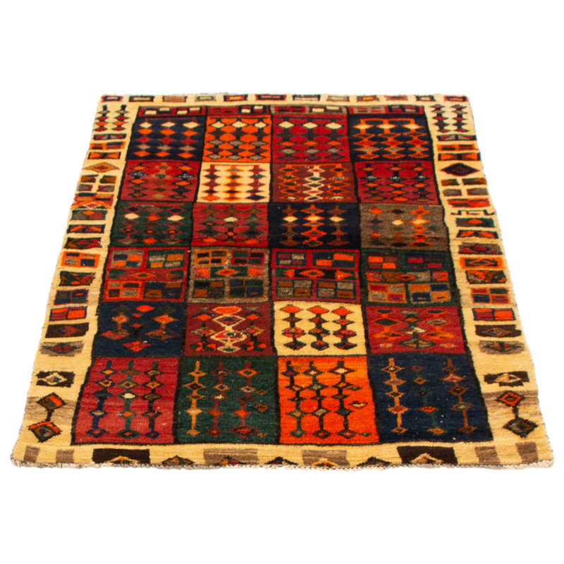 Kashkuli One-of-a-Kind 4'6" x 6'5" New Age Rectangle Wool Area Rug in Beige and Blue