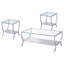 Ensemble de 3 tables basses chromées