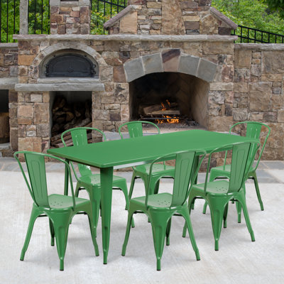 Metal Indoor-Outdoor Table Set