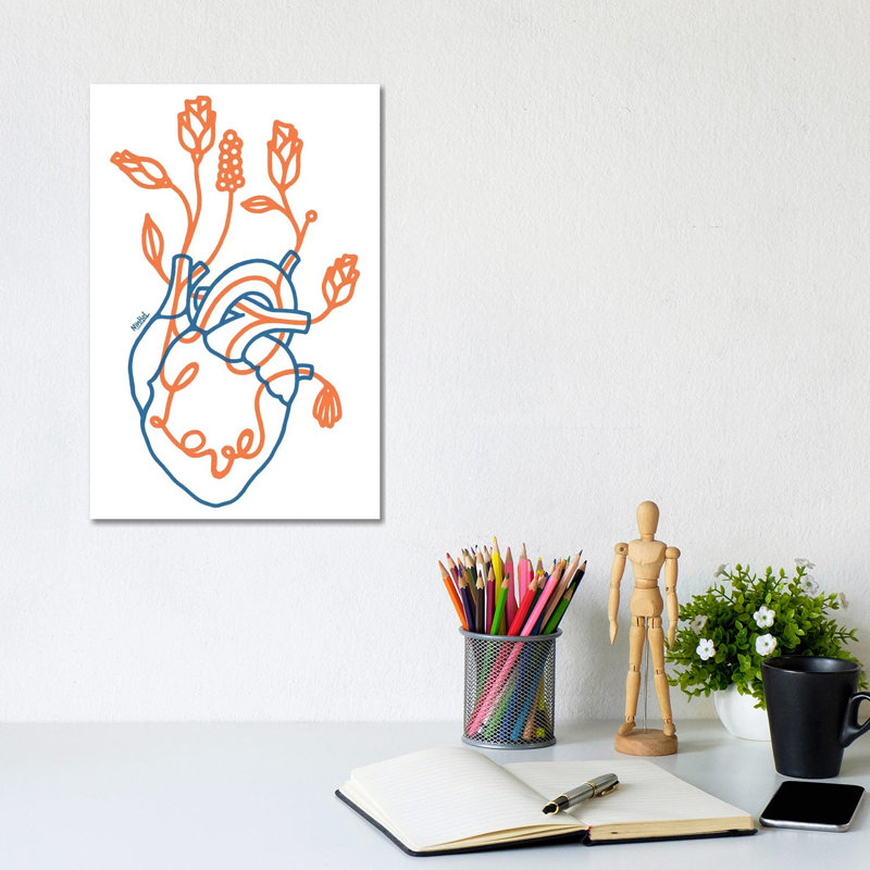 What About Love by Ninhol - Wrapped Canvas Gallery-Wrapped Canvas Giclée, 20.32 cm H x 30.48 cm W