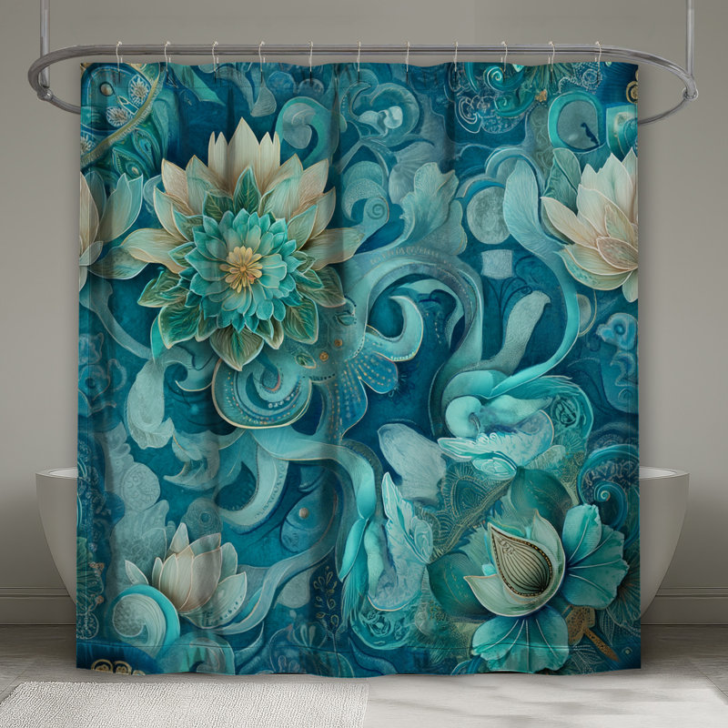 Rideau de douche floral - Bohème, 70in W x 72in H