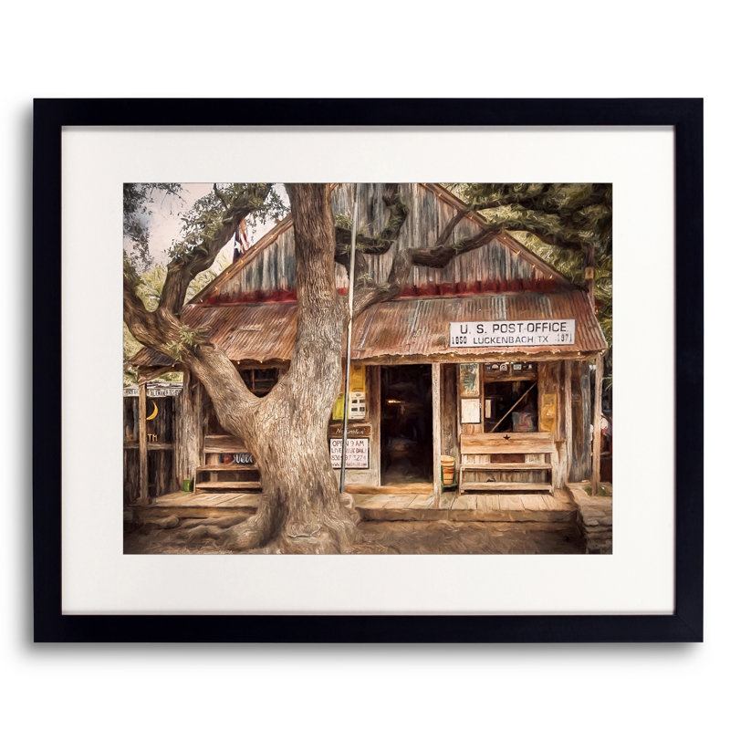 Luckenbach 2 Print by Scott Norris, Black Framed Paper, 20" H x 16" W