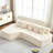 Compression Sectional Couch With Comfy Chaise,Irregular L-Shaped Compression Sofa With Deep Seat-1988352872