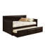 Lit de jour de style traditionnel avec lit gigogne de lit plateforme de style anglais avec finition espresso incluse