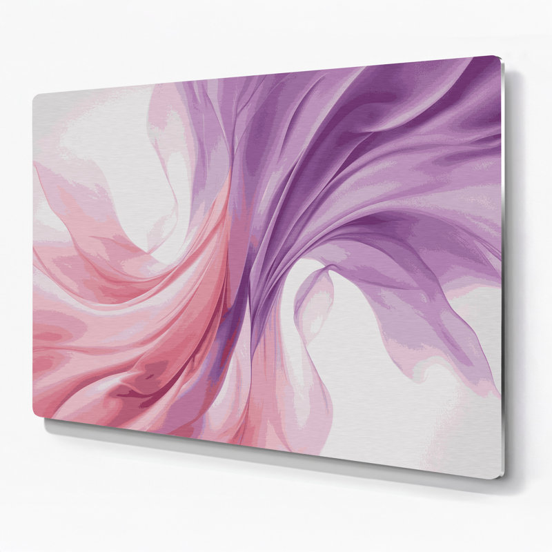 Gradient abstrait 71, art mural en métal beige, H 16 po x l 20 po